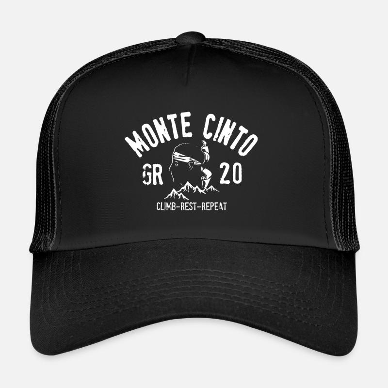Monte cinto GR 20 Kletterrast Wiederholung - Trucker Cap - Schwarz/Schwarz