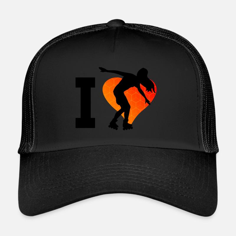 Rollerskate Rollerskaten Herren Roller Skating - Trucker Cap - Schwarz/Schwarz