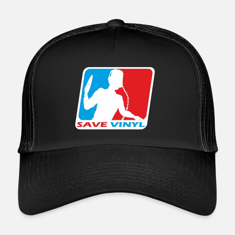Deejay - Save Vinyl - Trucker Cap - Schwarz/Schwarz