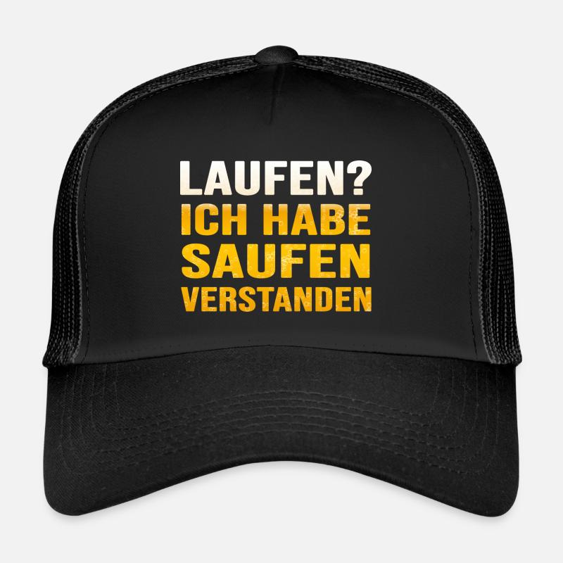 RUN Läufer läuft Marathon "laufen oder saufen" Trucker Cap