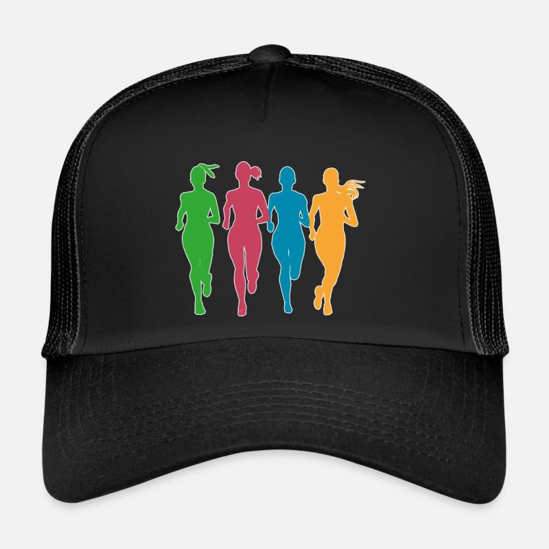 Joggerinnen in Action - Trucker Cap - Schwarz/Schwarz