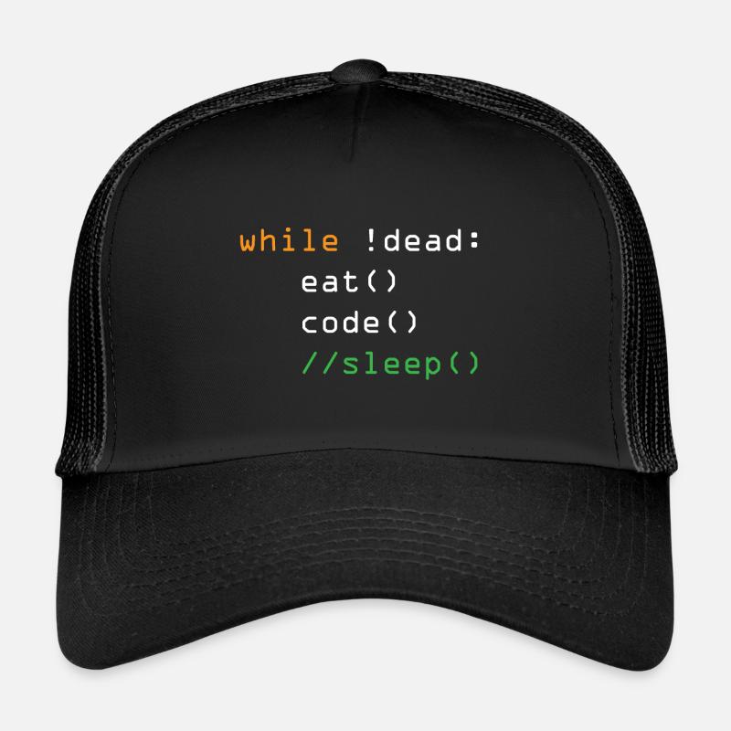 maenner hemd computer python programmierer essen Trucker Cap