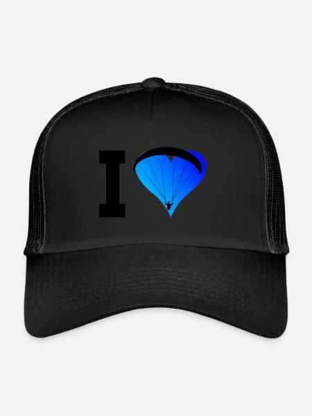 Paragliding Paragliding Men's Paragliders - Trucker Cap - black/black - Front