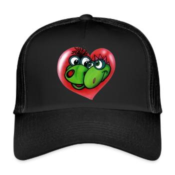 Poldi und Pummelzacken von HALLO SPENCER - Trucker Cap - Schwarz/Schwarz - Vorne