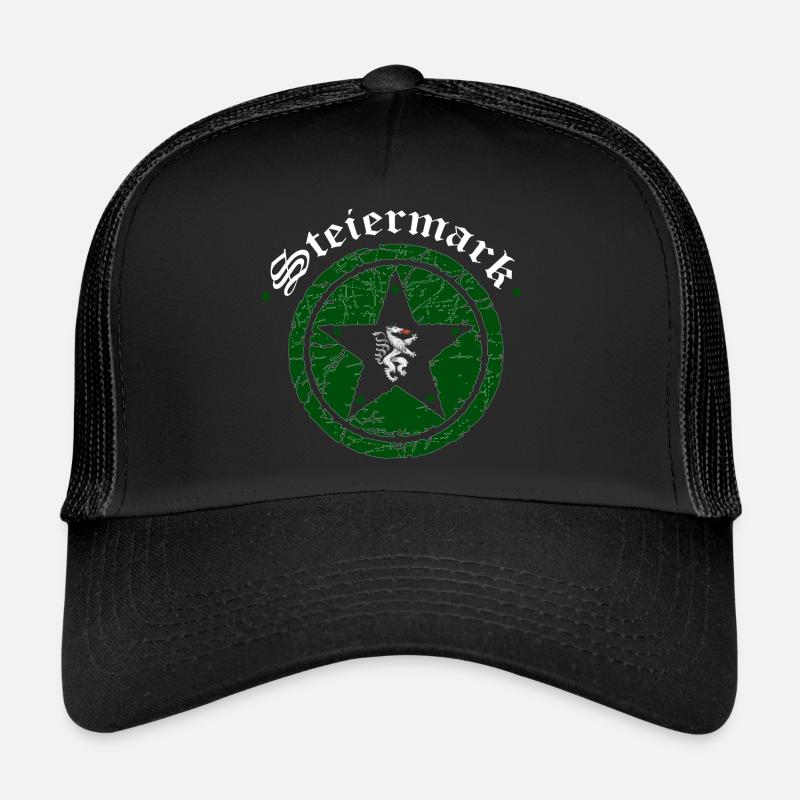 Steiermark - Trucker Cap - Schwarz/Schwarz