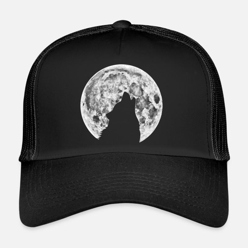Wolf in the moon - Trucker Cap - black/black