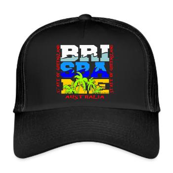 Brisbane State of Queensland - Australia - Trucker Cap - black/black - Front