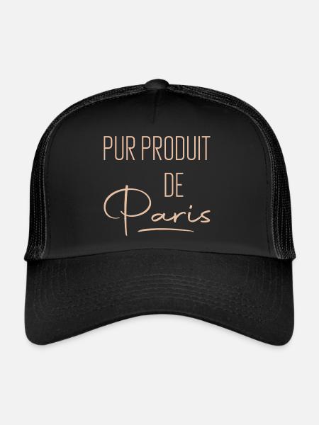 Paris Geschenkhemd Paris - Trucker Cap - Schwarz/Schwarz