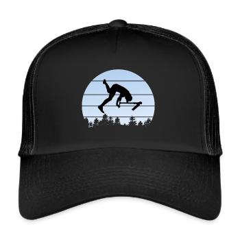 trottinette freestyle - Casquette trucker  - noir/noir - Devant