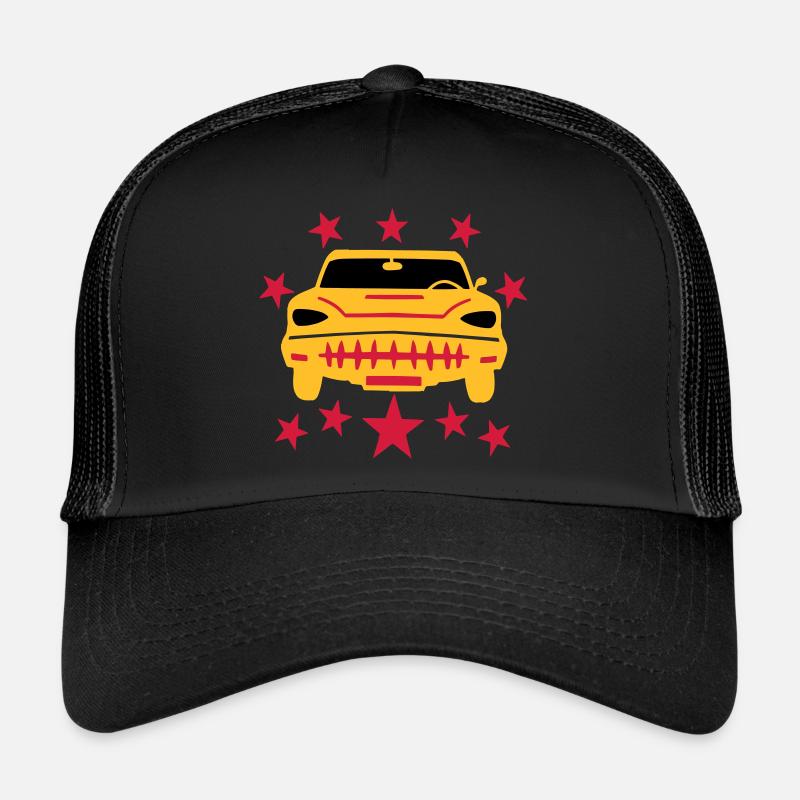 Auto mit Sternen, PKW, Custom dreifarbig Trucker Cap