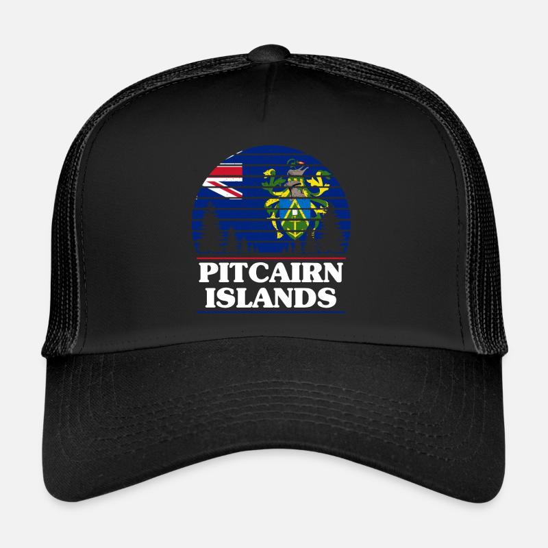 Pitcairninseln - Trucker Cap - Schwarz/Schwarz