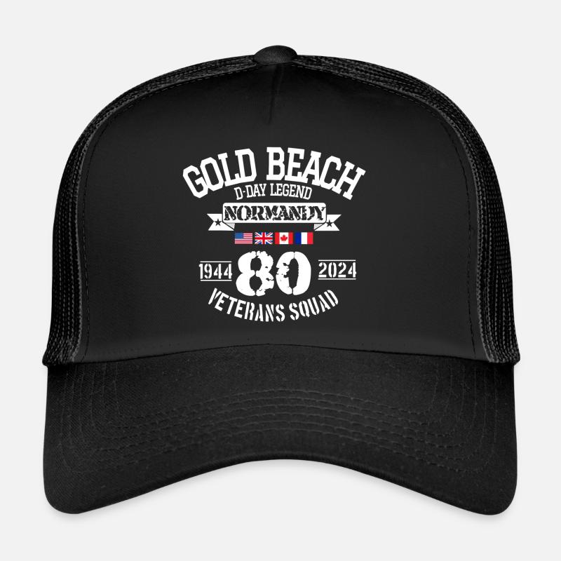 D DAY Gold 80th anniversary Casquette trucker