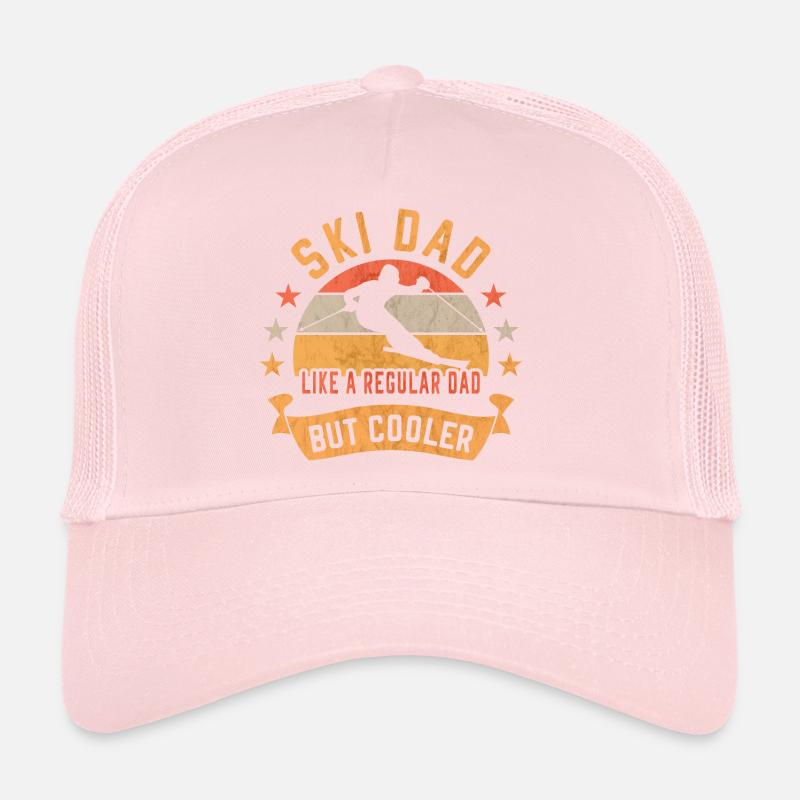 Ski Dad Cooler Daddy SkiEr Ski Mountain Trucker Cap