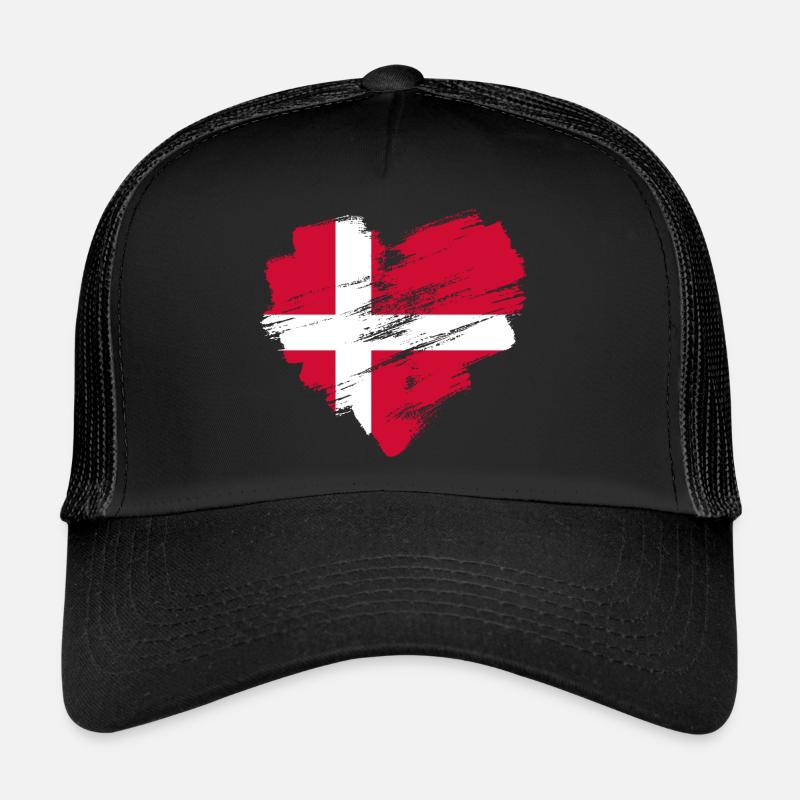 Dänemark - Trucker Cap - Schwarz/Schwarz