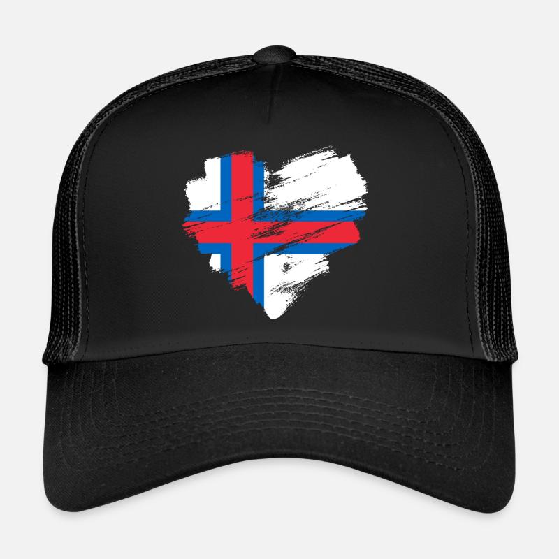 Färöer Inseln - Trucker Cap - Schwarz/Schwarz