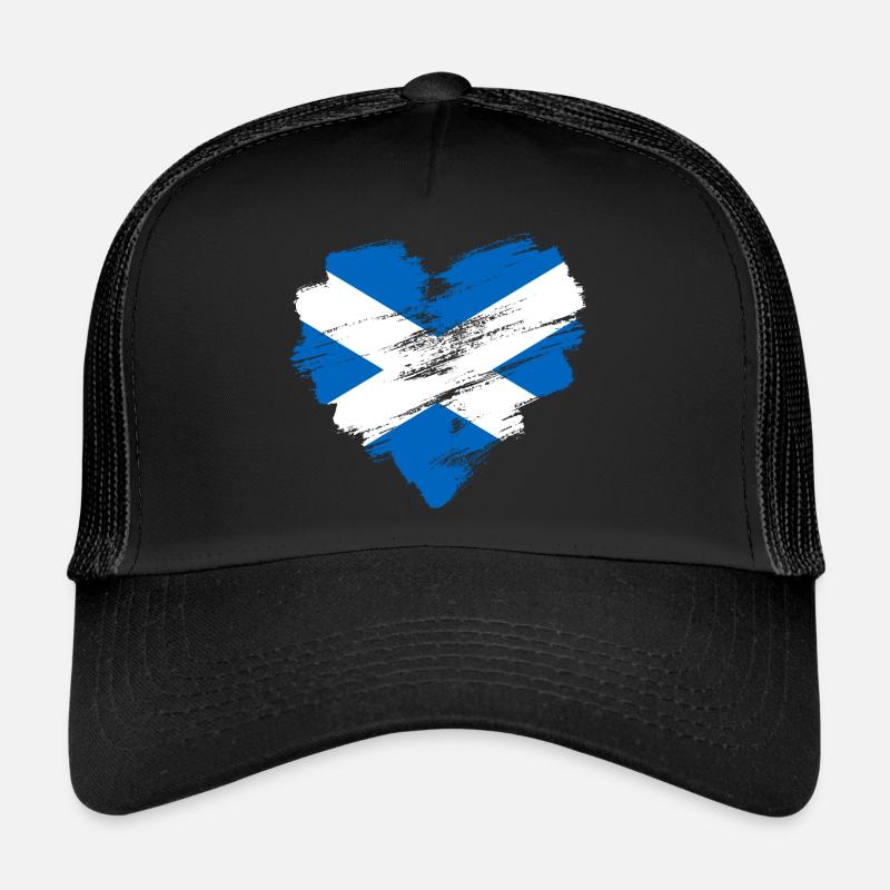 Schottland - Trucker Cap - Schwarz/Schwarz