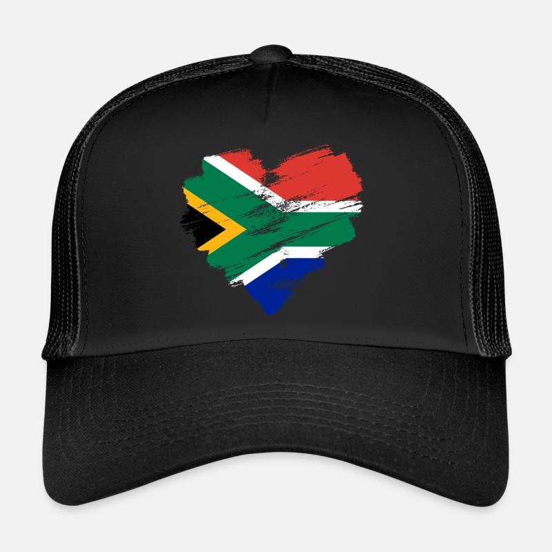 Südafrika - Trucker Cap - Schwarz/Schwarz