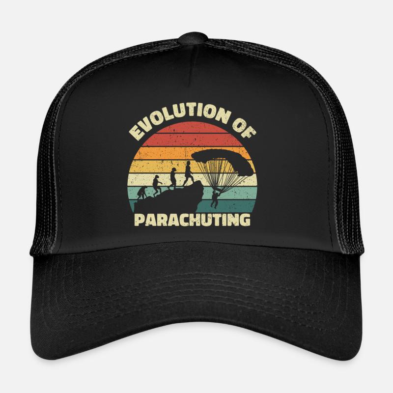 Evolution of Parachuting. Fallschirmspringen Trucker Cap