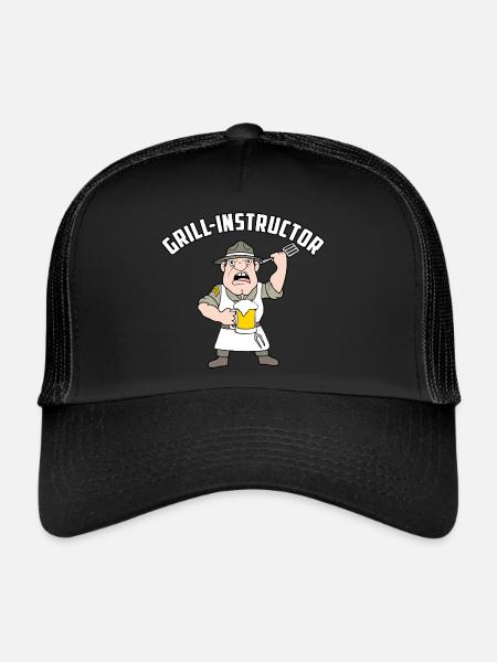 Grill Instructor - Trucker Cap - Schwarz/Schwarz
