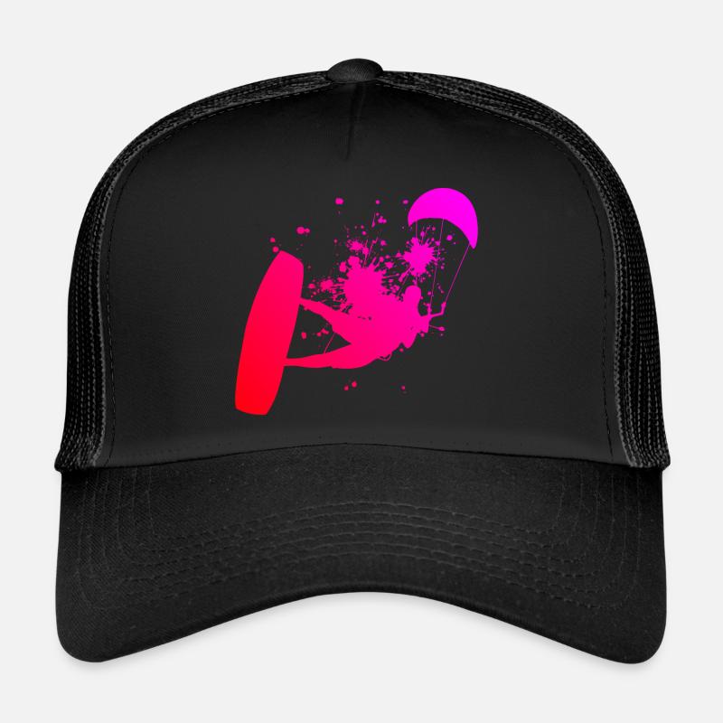 Kiting Hommes KitesurfEr Kitesurf Kitesurf kitesurf - Casquette trucker  - noir/noir