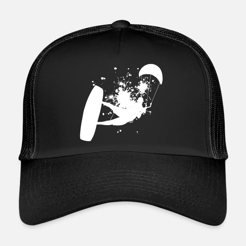 Kitesurf Hommes Kitesurf Kitesurf Kitesurf Kite - Casquette trucker  - noir/noir