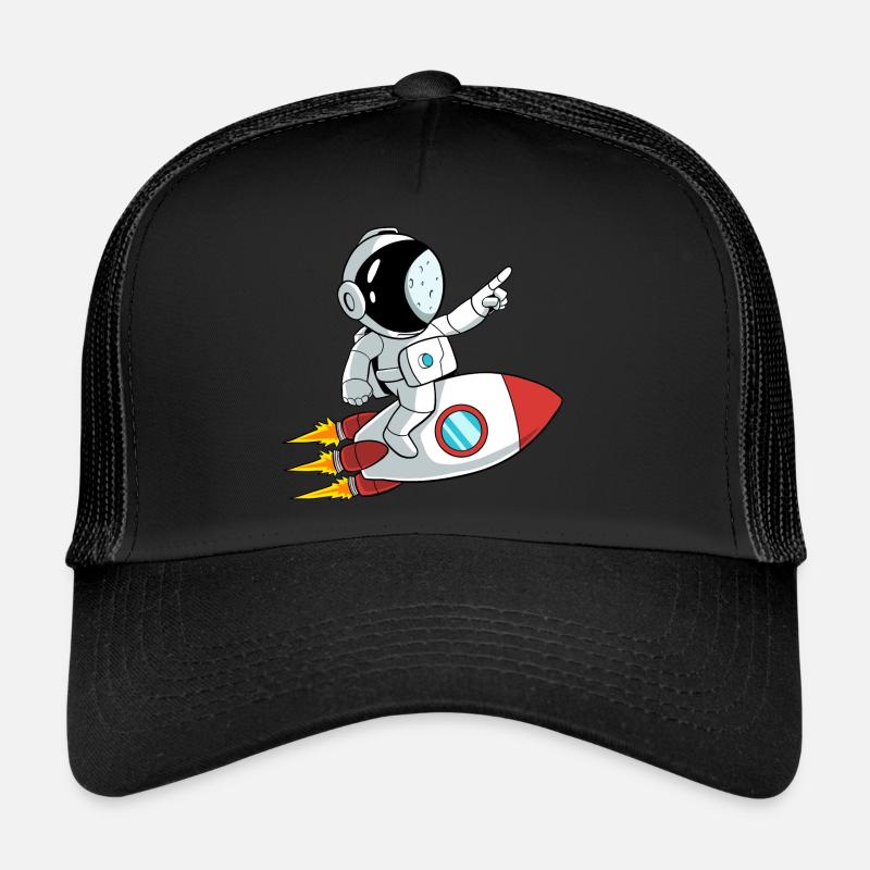 Astronaut Rocket Space - Trucker Cap - black/black