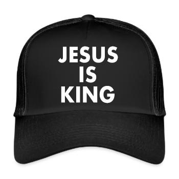 Jesus is king - Trucker Cap - Schwarz/Schwarz - Vorne