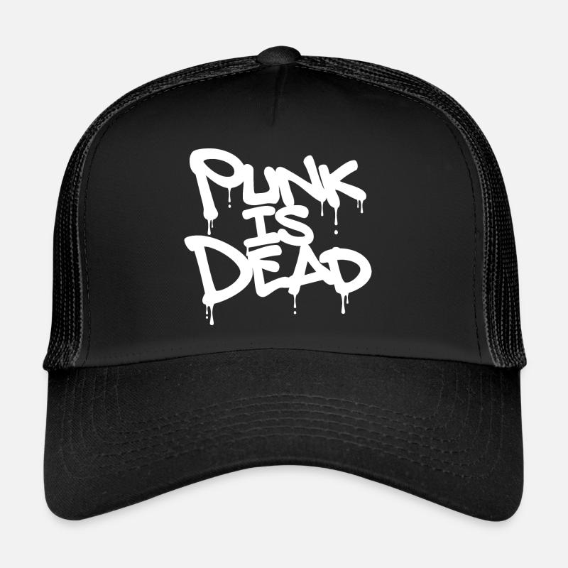 Punk Is Dead in weiß mit Tropfen Trucker Cap