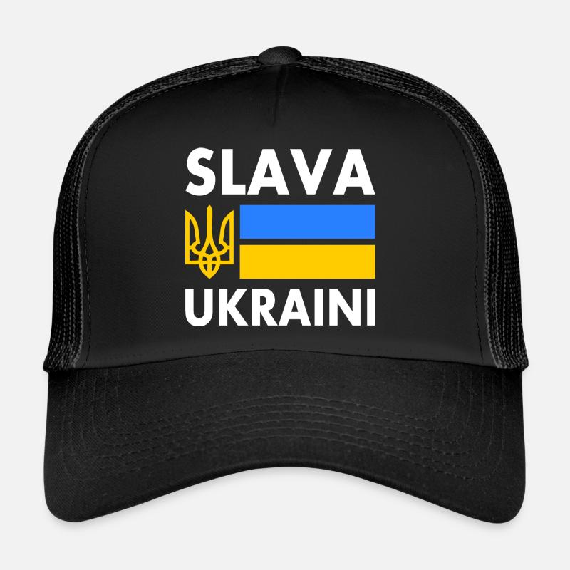 Slava ukraini - Casquette trucker  - noir/noir