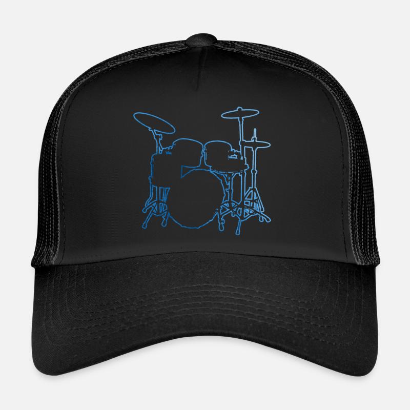 Drumming Drummer Drum Kit Trucker Cap