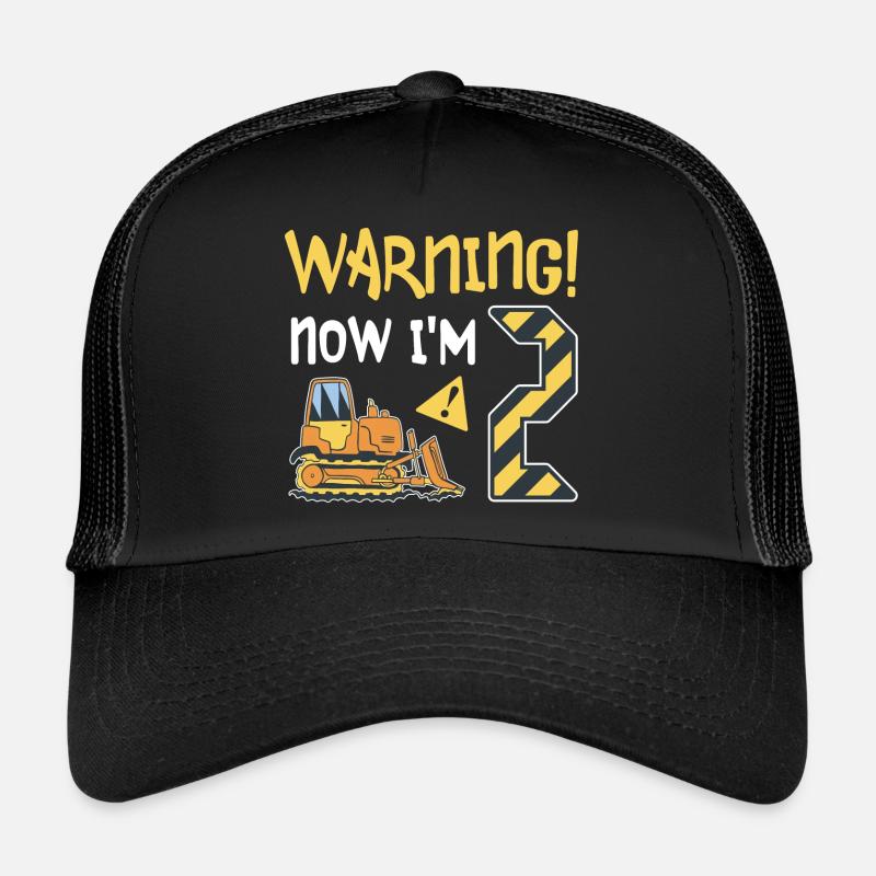 Bulldozer Birthday 2 years Young construction workers Trucker Cap
