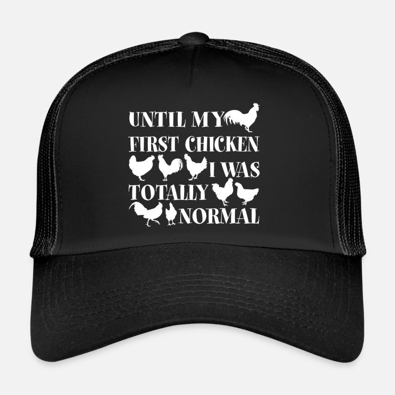 Silhouettes de poulet et dicton de poulet Casquette trucker 