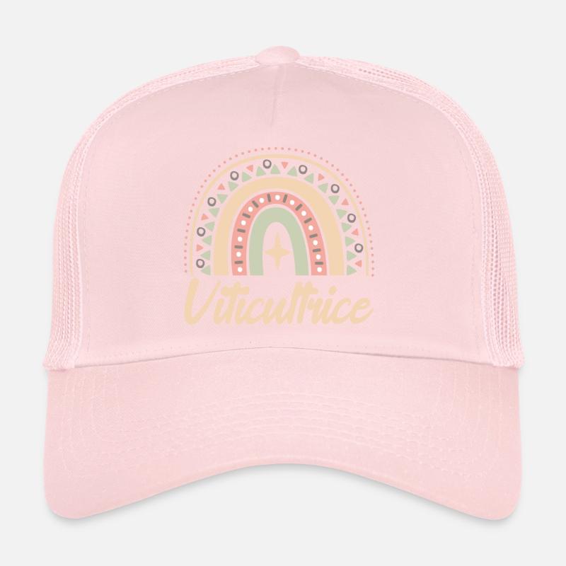 Cadeau Viticultrice. Boho Rainbow viticultrice. Casquette trucker 