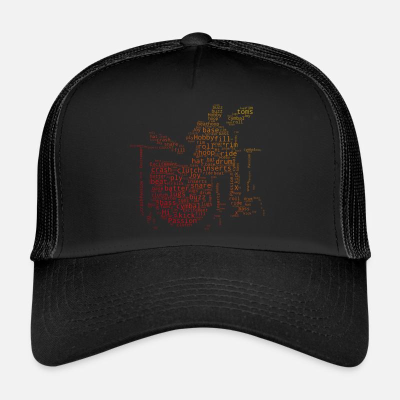 Drums Men Drum Kit Drummer Trucker Cap