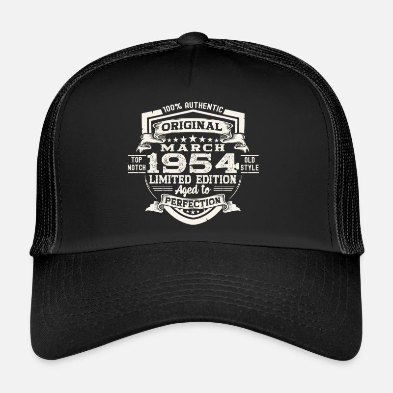 70th birthday Mann Original March Born 1954 - Trucker Cap - black/black