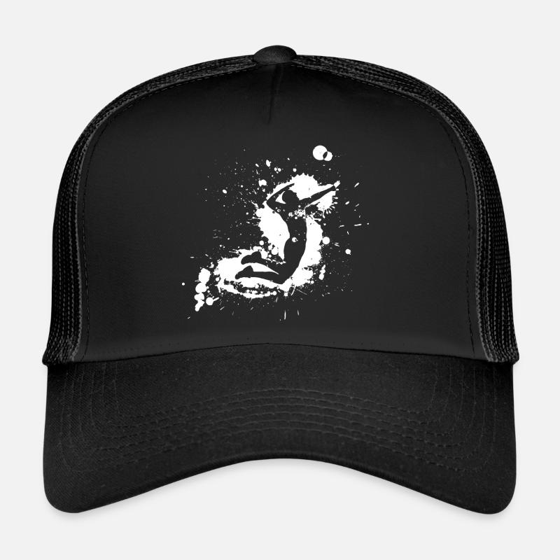 Volleyball Spike Man White Trucker Cap