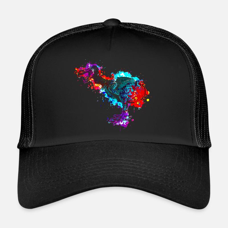 Dodo - Ein ausgestorbener flugunfähiger Vogel - Trucker Cap - Schwarz/Schwarz