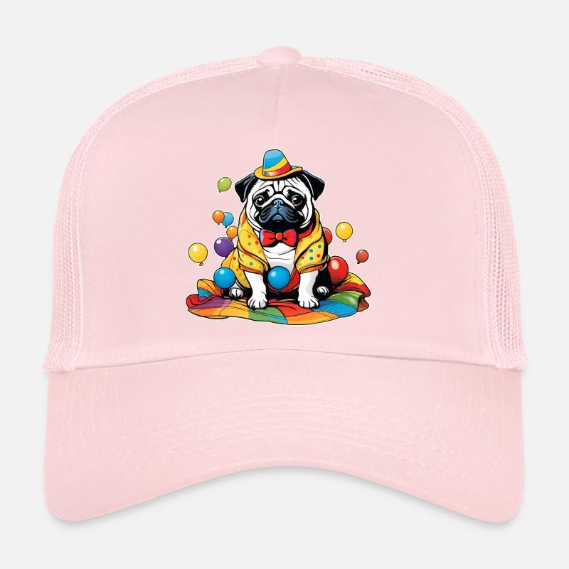 Cute pug with hat Trucker Cap