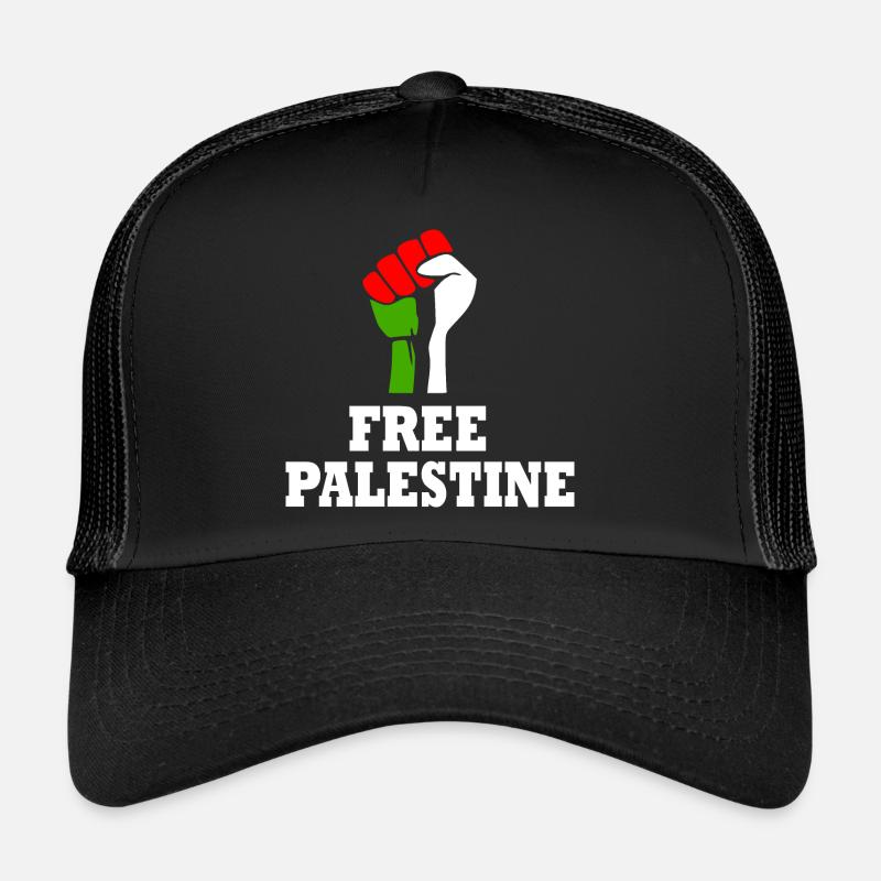 Free palestine - Trucker Cap - Schwarz/Schwarz