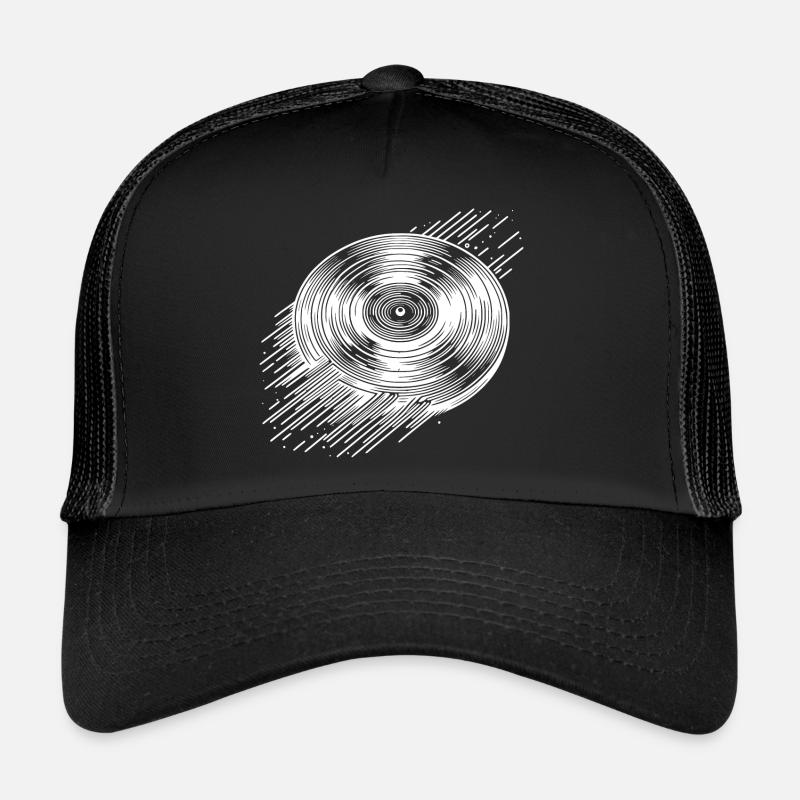 LP Vinyl - Trucker Cap - Schwarz/Schwarz