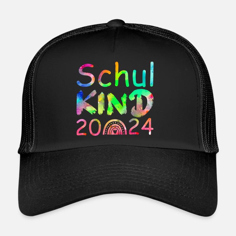 Schulkind 2024 - Trucker Cap - Schwarz/Schwarz