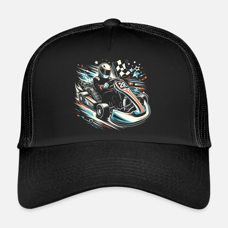 Karting - Casquette trucker  - noir/noir