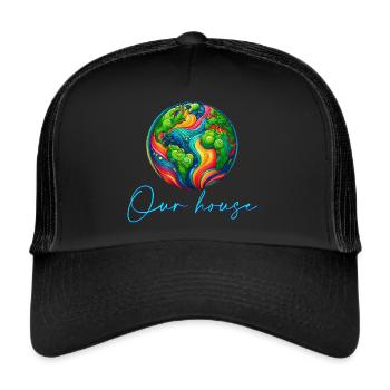 World - Trucker Cap - black/black - Front