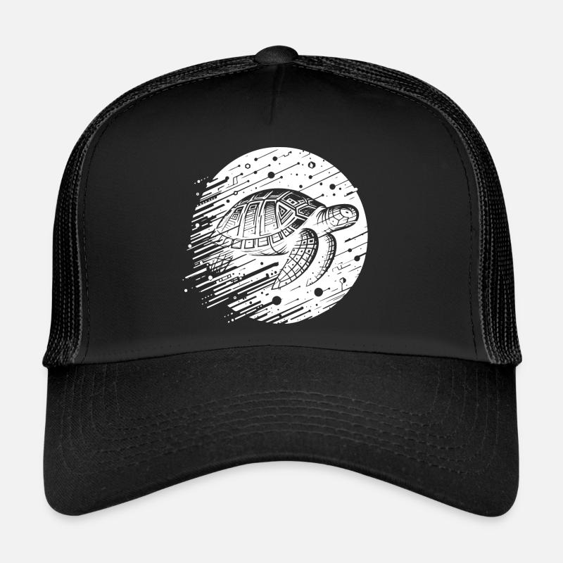 Turtle futuristic modern cyber Trucker Cap