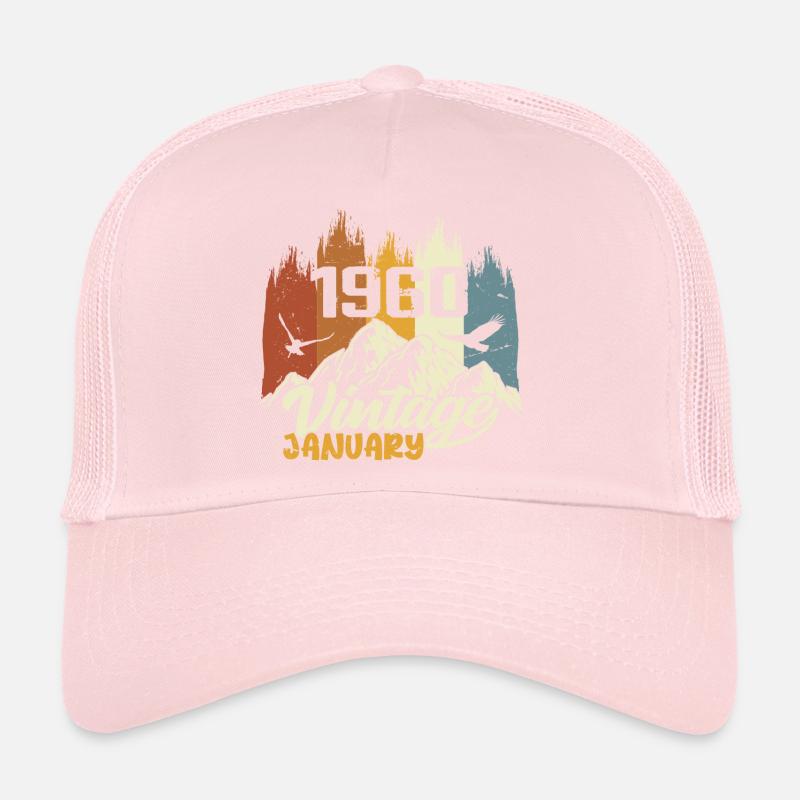 Anniversaire Janvier 1960 - Cadeau Janvier 1960 Casquette trucker 