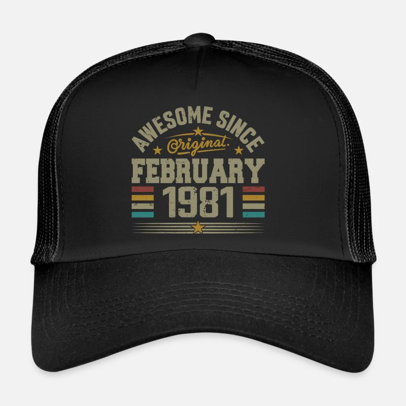 February 1981 44th Anniversary Gift, February 1981 Trucker Cap