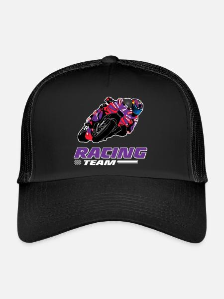 Motorradrennen - Superbike - Trucker Cap - Schwarz/Schwarz - Vorne