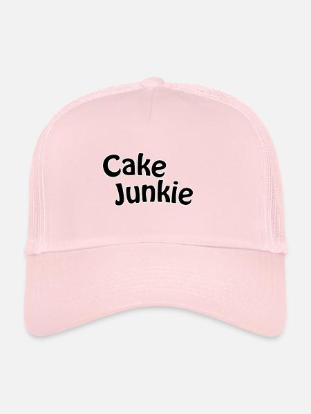 Accro aux gâteaux - Casquette trucker  - rose pâle - Devant