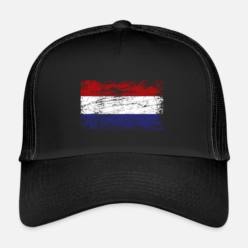 Pays-Bas Pavillon Used Look Amsterdam Vintage Casquette trucker 