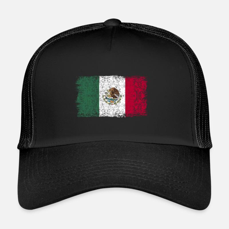 Drapeau mexicain Mexique Drapeau mexicain Casquette trucker 